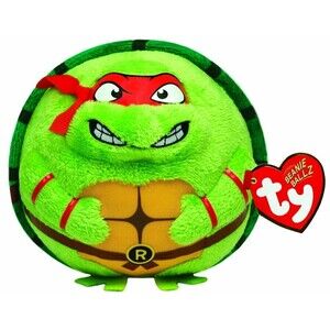 TY Beanie Babies Ball TMNT Raphael - Teenage Mutant Ninja Turtles 4" NWMT NEW